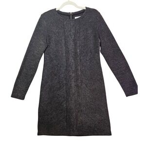 Lou & Grey Gray Long Sleeve Knit‎ Sweater Dress M Career Casual #352